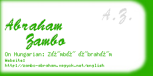 abraham zambo business card
